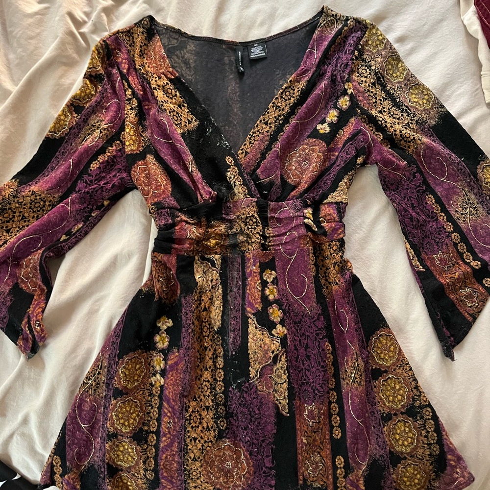 Vintage Whimsigoth Multicolor Women's Dress/top